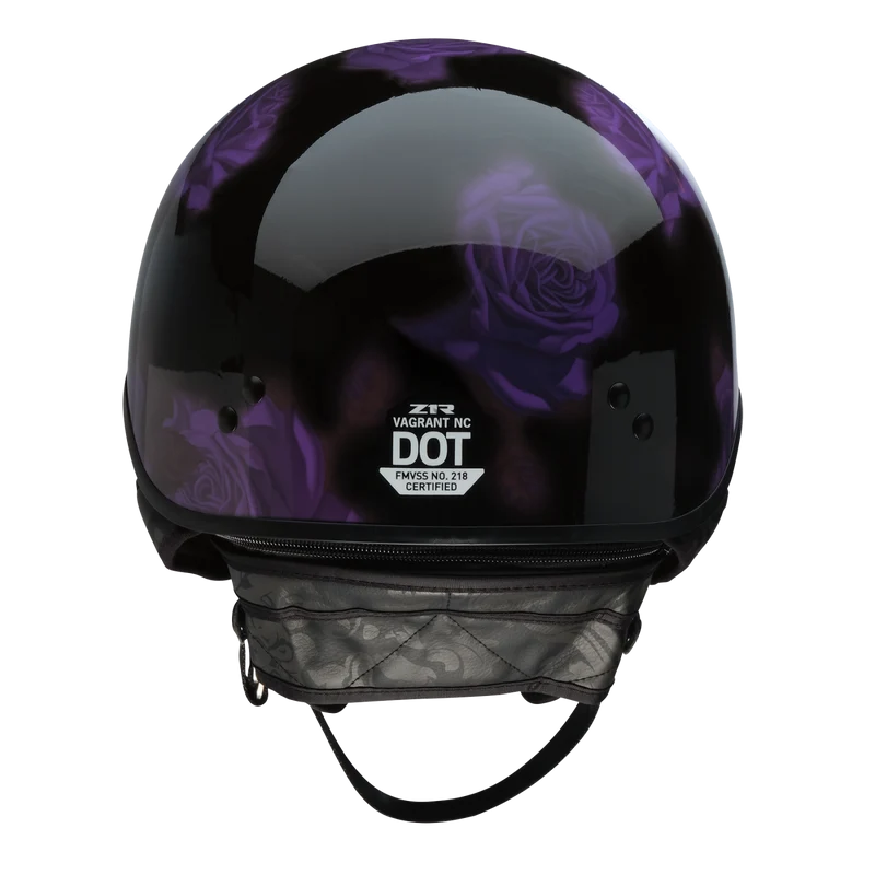 Z1R Vagrant NC Rose Half Face Motorcycle Helmet