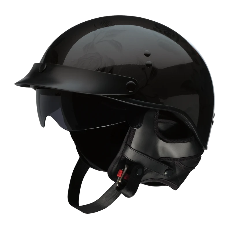 Z1R Vagrant NC Rose Half Face Motorcycle Helmet