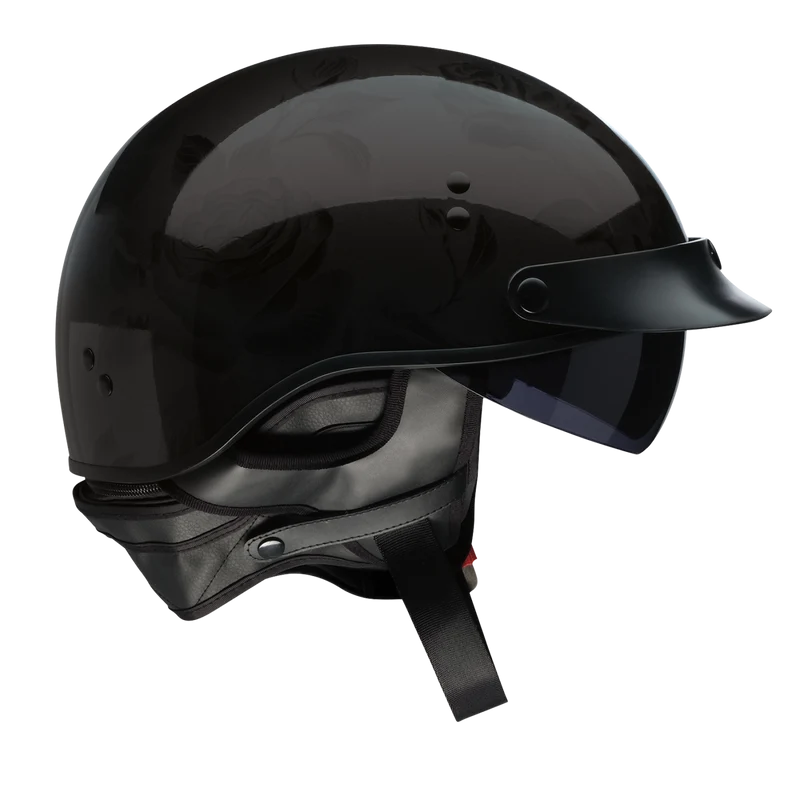 Z1R Vagrant NC Rose Half Face Motorcycle Helmet