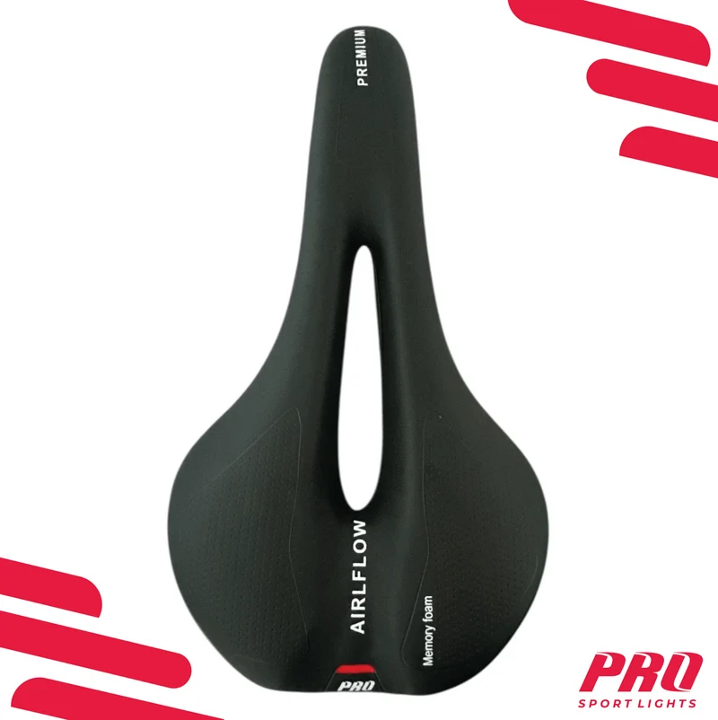 Fietszadel Unisex Selle Memory Foam Zadel Heren Dames Fiets Cloud Trail Zwart