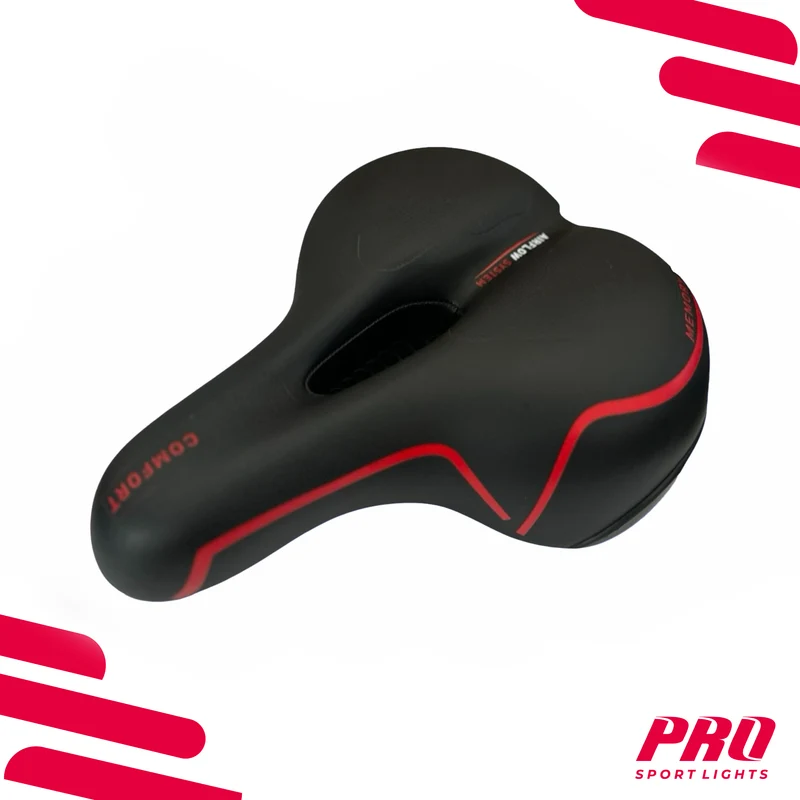 Fietszadel Unisex Selle Fiets Memory Foam Comfort Royal Zadel Dames Heren - Zwart