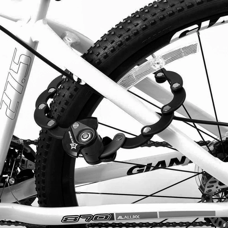 ROCKBROS Fahrradschloss Faltschloss 70 cm Lang Schwarz