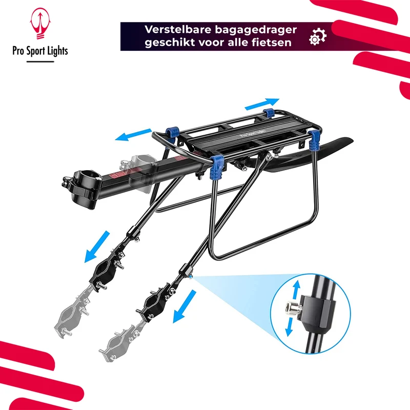 Pro Sport Lights Bagagedrager met Spatbord – QR, MTB & Racefiets