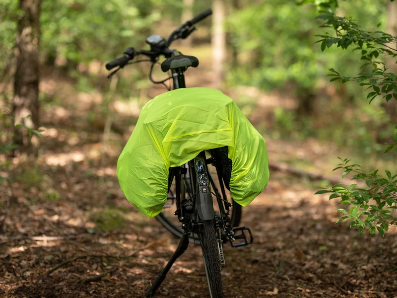 Fietstassen Dubbel ProX - waterdicht 43 Liter fietstas - Zwart Grijs - Regenhoes