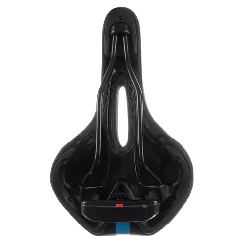 Fietszadel Comfort Met Achterlicht - LED - Zwart/Blauw Dames/Heren