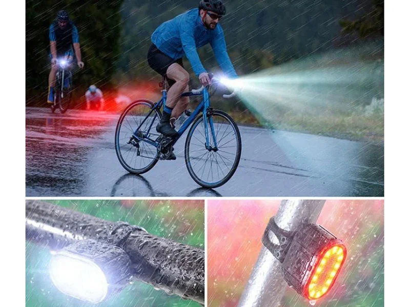 Fietsverlichtingsset Sport – LED Voorlicht & Achterlicht, Micro-USB