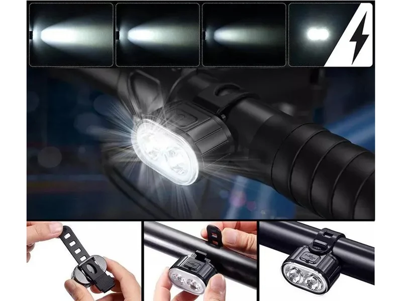 Fietsverlichtingsset Sport – LED Voorlicht & Achterlicht, Micro-USB