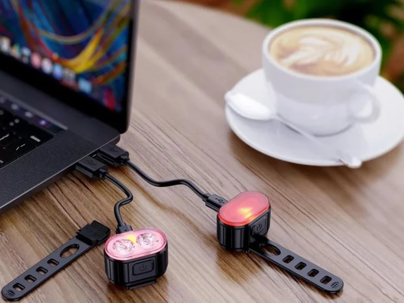 Fietsverlichtingsset Sport – LED Voorlicht & Achterlicht, Micro-USB