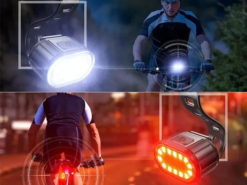 Fietsverlichtingsset Sport – LED Voorlicht & Achterlicht, Micro-USB