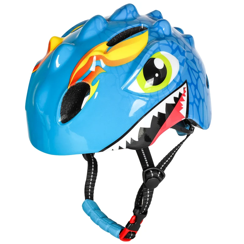 Fietshelm Kinderen jongens Blauw - Kinderhelm Dino XS 46/51cm