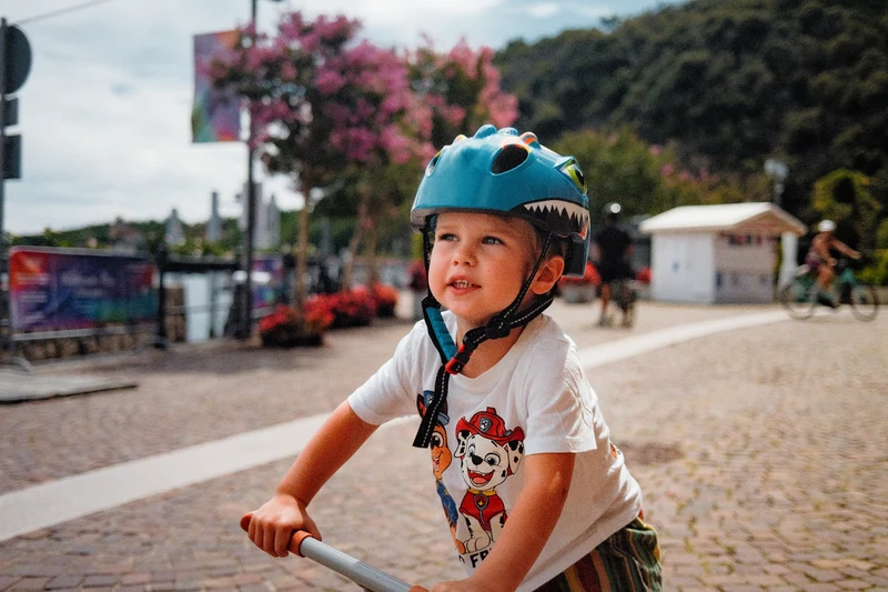 Fietshelm Kind Lichtgroen - Kinderhelm Dino XS 46/51cm Kinderfietshelm