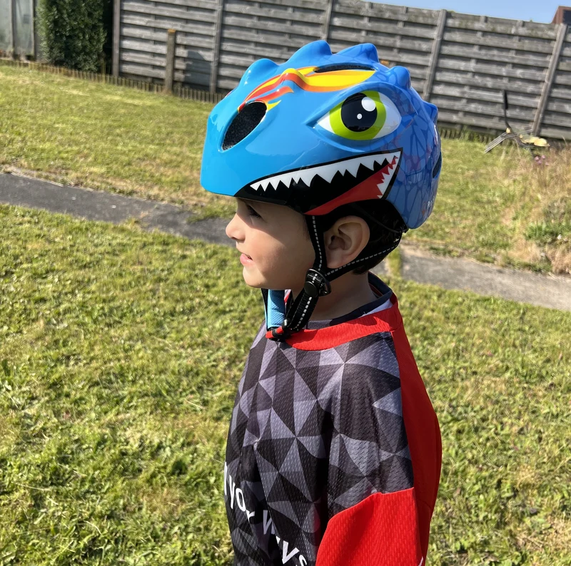 Fietshelm Kinderen jongens Blauw - Kinderhelm Dino XS 46/51cm
