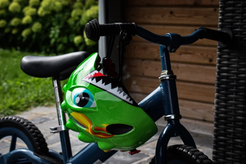 Fietshelm Kind Lichtgroen - Kinderhelm Dino XS 46/51cm Kinderfietshelm