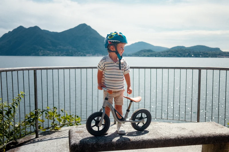 Fietshelm Kind Lichtgroen - Kinderhelm Dino XS 46/51cm Kinderfietshelm