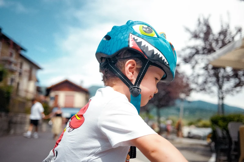 Fietshelm Kind Lichtgroen - Kinderhelm Dino XS 46/51cm Kinderfietshelm