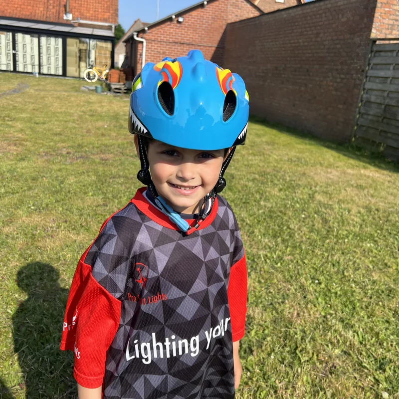 Fietshelm Kinderen jongens Blauw - Kinderhelm Dino XS 46/51cm