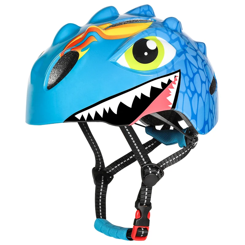 Fietshelm Kinderen jongens Blauw - Kinderhelm Dino XS 46/51cm