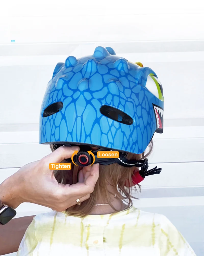 Fietshelm Kinderen jongens Blauw - Kinderhelm Dino XS 46/51cm