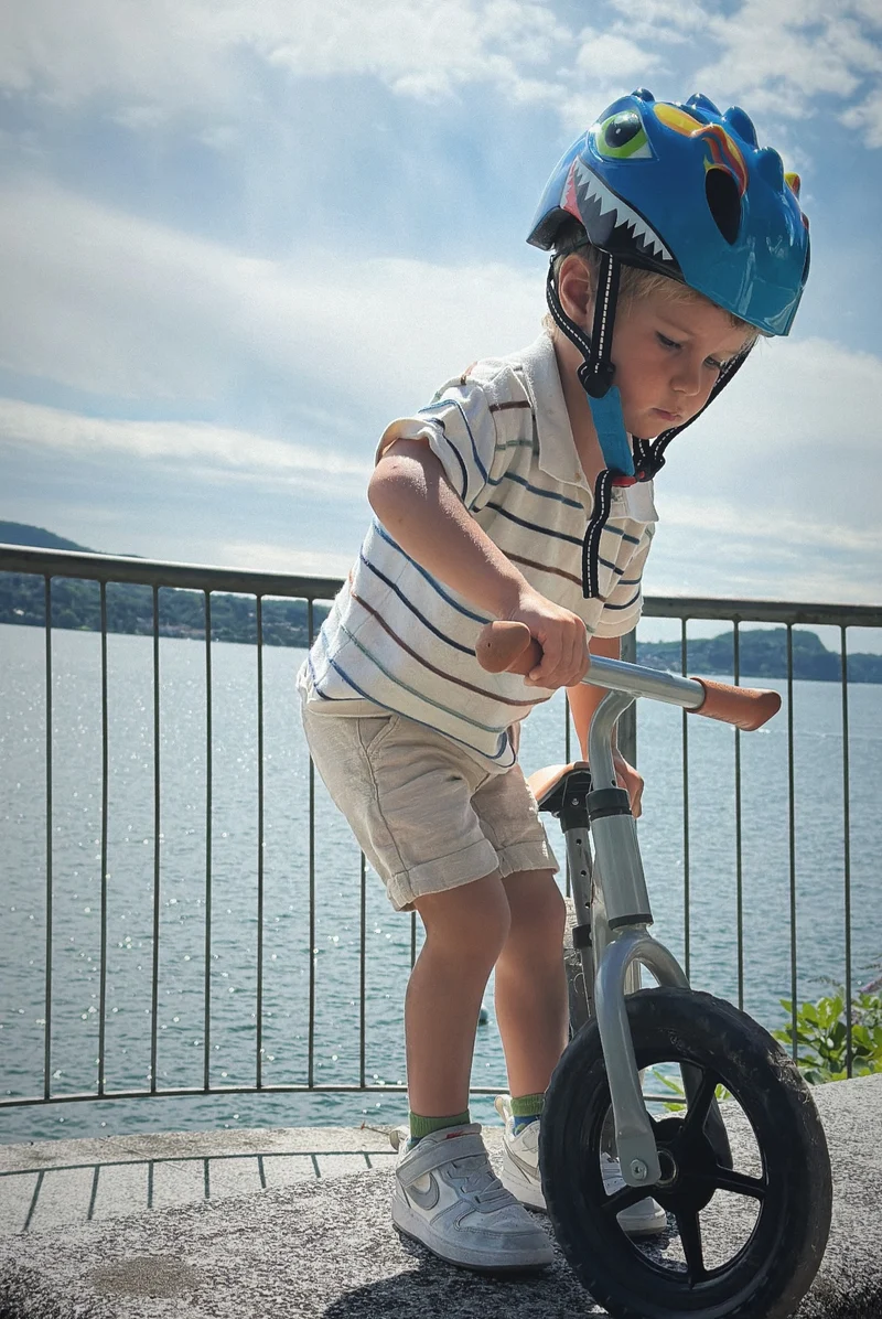 Fietshelm Kinderen jongens Blauw - Kinderhelm Dino XS 46/51cm