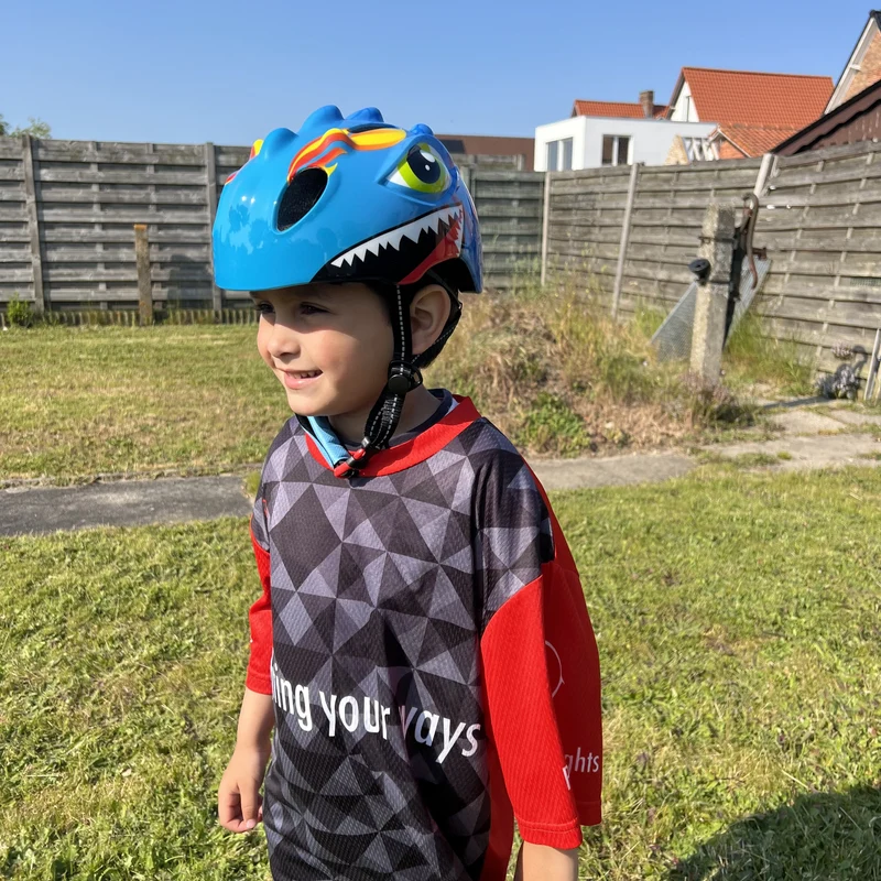 Fietshelm Kinderen jongens Blauw - Kinderhelm Dino XS 46/51cm