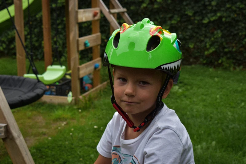 Fietshelm Kind Lichtgroen - Kinderhelm Dino XS 46/51cm Kinderfietshelm