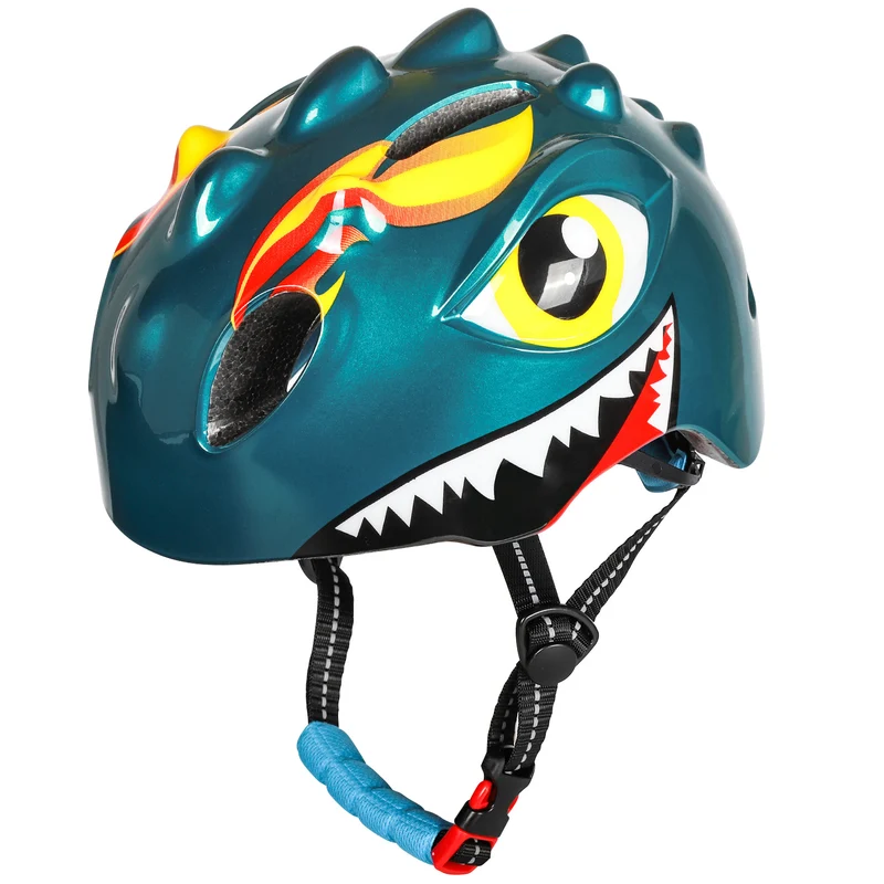 Fietshelm Kinderen jongens Groen - Kinderhelm Dino XS 46/51cm
