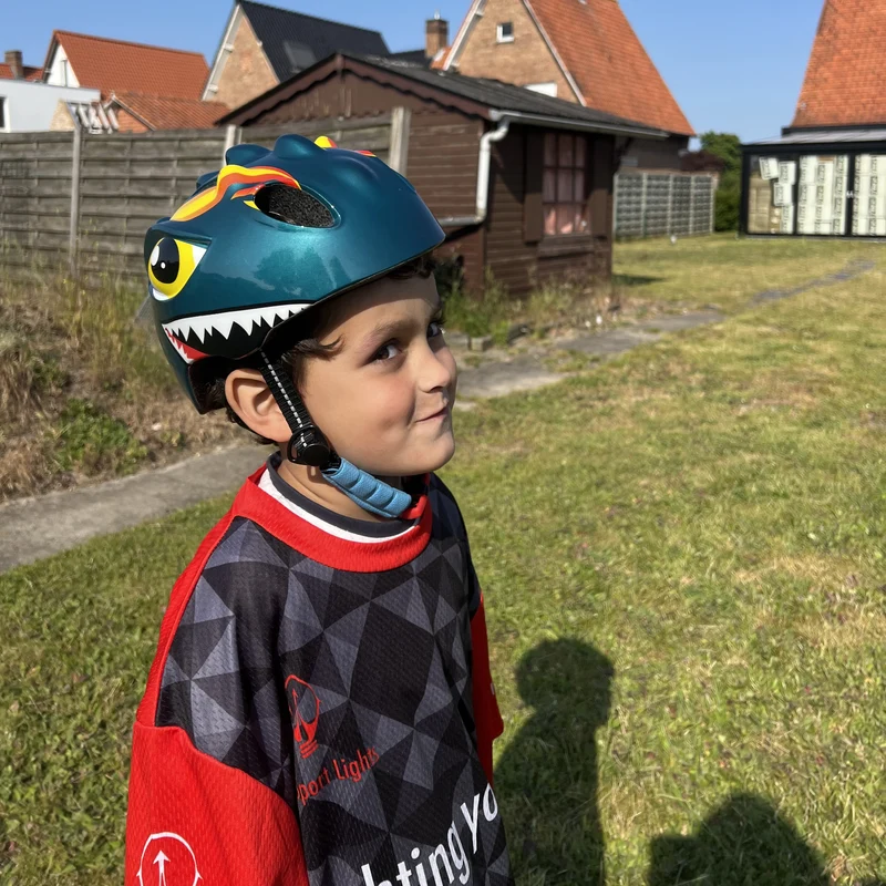 Fietshelm Kinderen jongens Groen - Kinderhelm Dino XS 46/51cm