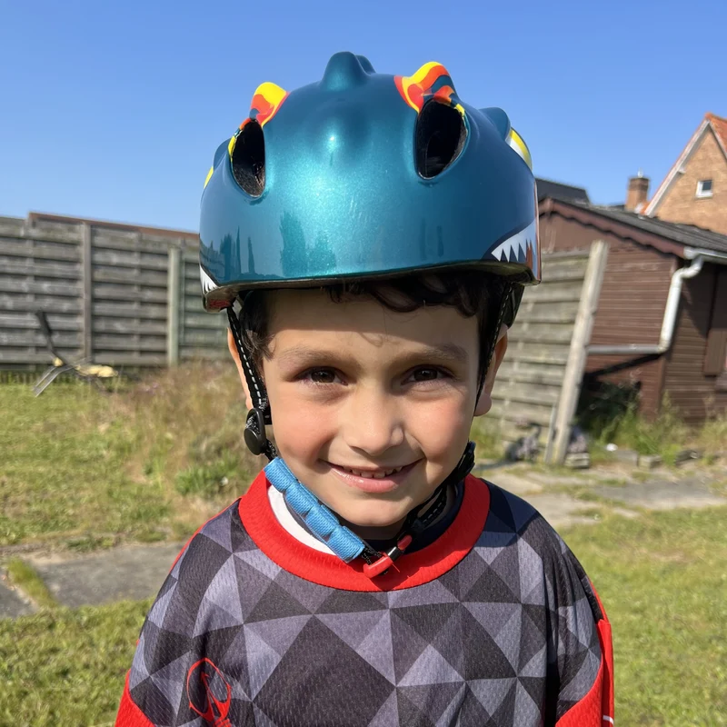 Fietshelm Kinderen jongens Groen - Kinderhelm Dino XS 46/51cm