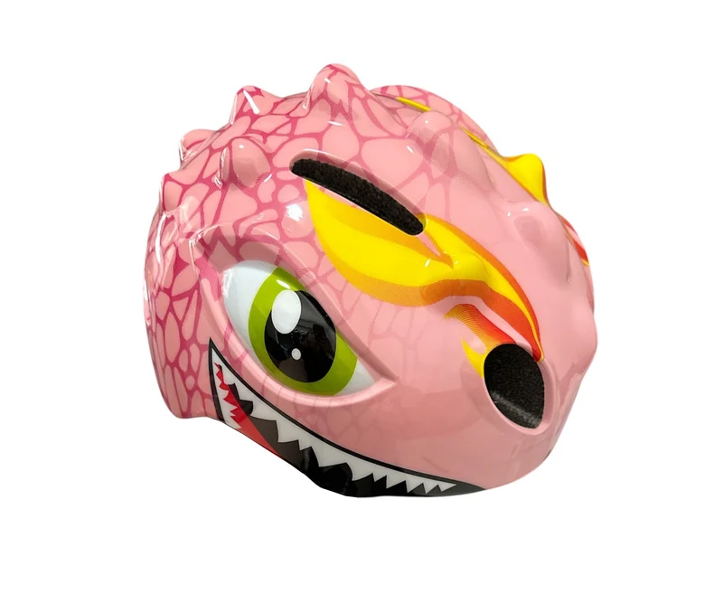 Fietshelm Kind Meisjes Roze Helm Kinderen - Kinderhelm Dino XS 46/51cm