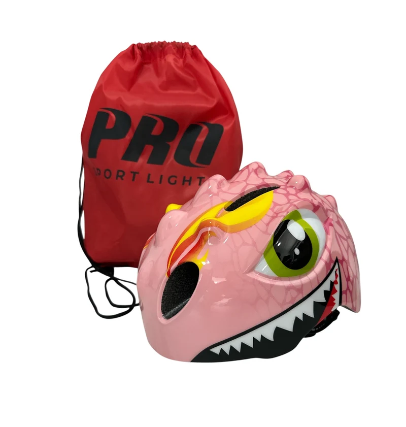 Fietshelm Kind Meisjes Roze Helm Kinderen - Kinderhelm Dino XS 46/51cm