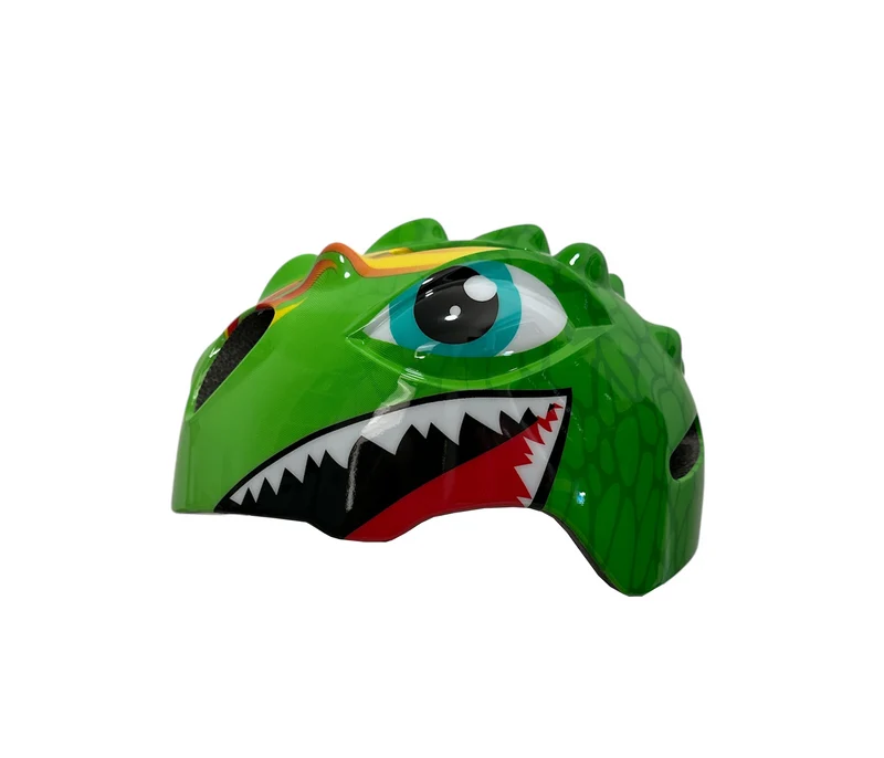 Fietshelm Kind Lichtgroen - Kinderhelm Dino XS 46/51cm Kinderfietshelm