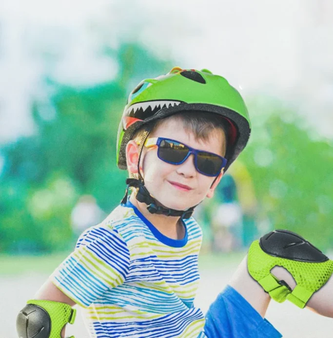 Fietshelm Kind Lichtgroen - Kinderhelm Dino XS 46/51cm Kinderfietshelm
