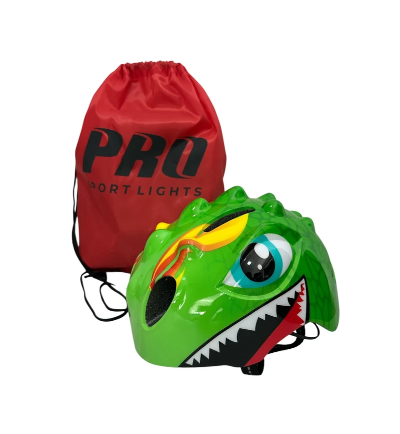 Fietshelm Kind Lichtgroen - Kinderhelm Dino XS 46/51cm Kinderfietshelm