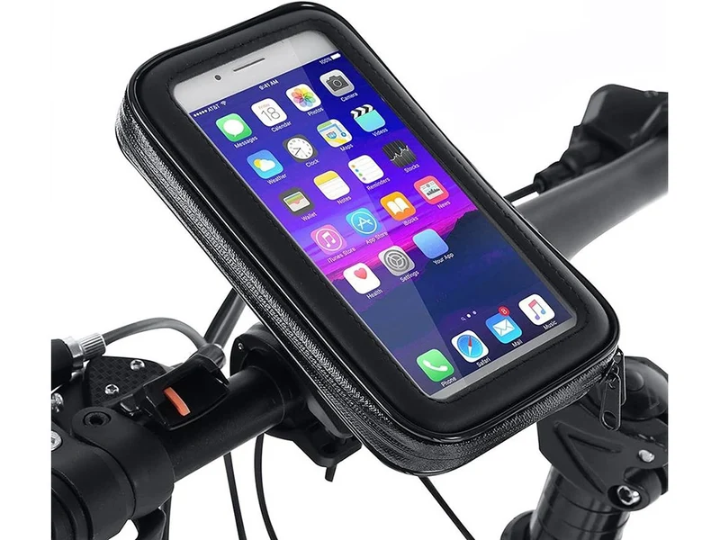 Telefoonhouder Fiets Waterdicht Zwart 360 Graden Draaibaar GSM Houder Motor