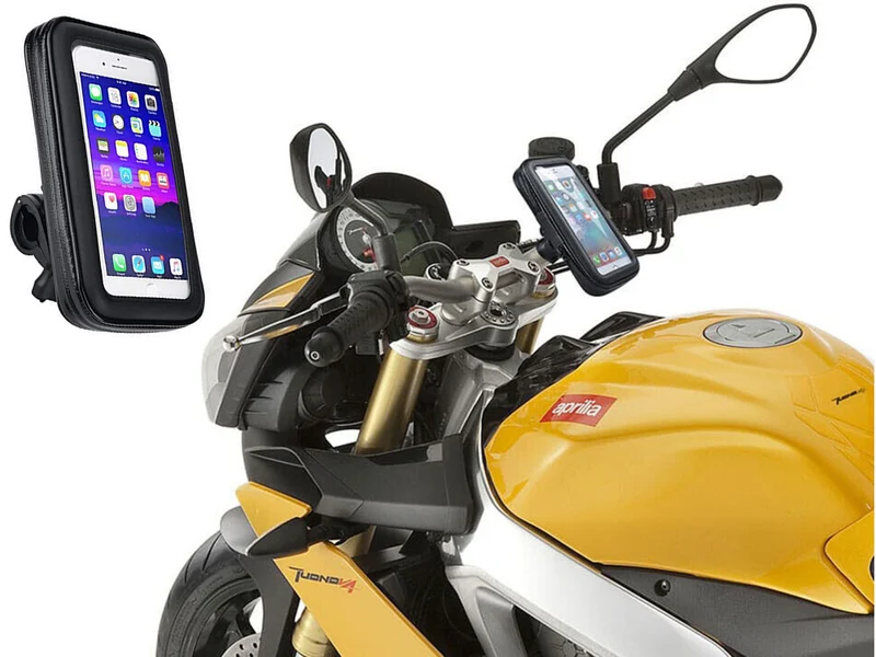 Telefoonhouder Fiets Waterdicht Zwart 360 Graden Draaibaar GSM Houder Motor
