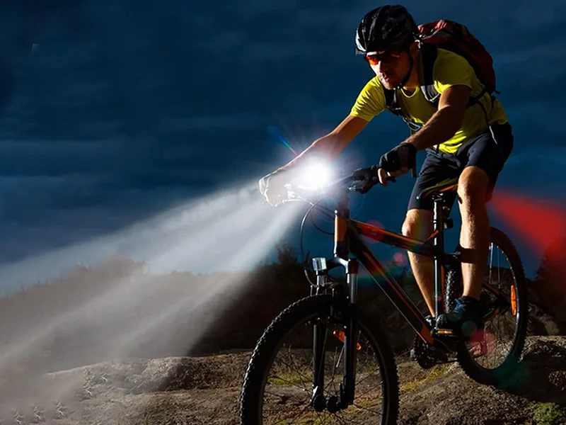 Fietsverlichtingsset LED – USB-C, IP65, 6 Lichtstanden per Lamp
