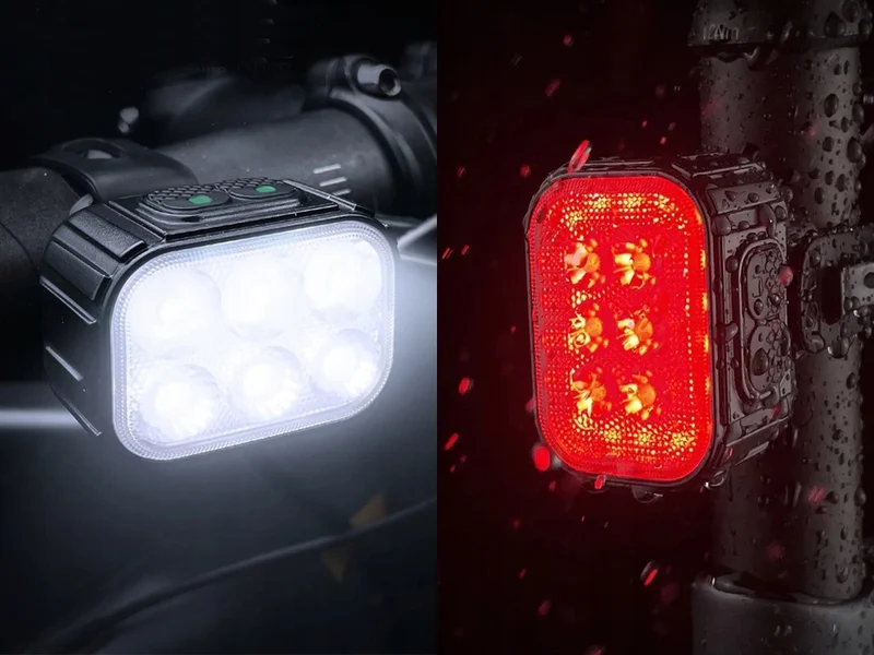 Fietsverlichtingsset LED – USB-C, IP65, 6 Lichtstanden per Lamp