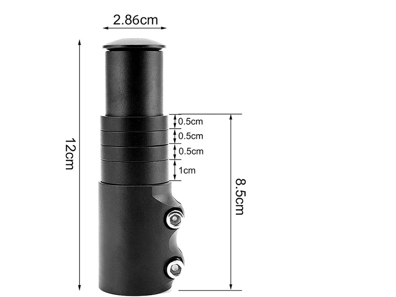 Stuurpenverlenger Fiets 28,6 mm (1,1/8 inch) - Verstelbare Hoogteadaper Ahead