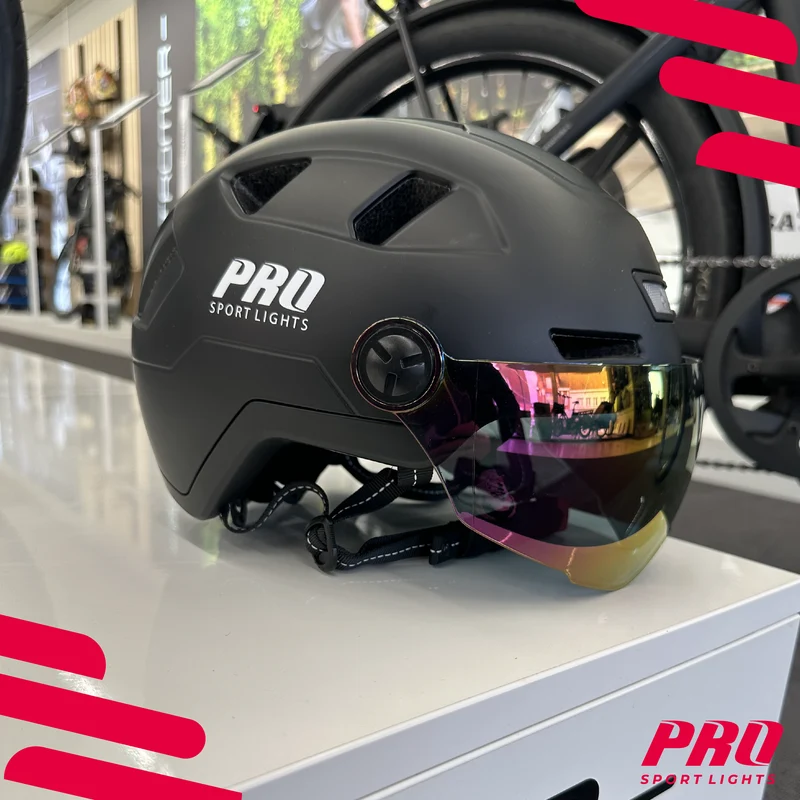 Pro Sport Lights Speed Pedelec Helm Ice NTA 8776 – LED, 2 Vizieren & Oorwarmers
