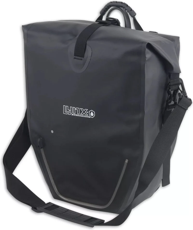 Fietstas Enkel Met LED Rocky XL - Waterdicht - 25 Liter - Zwart