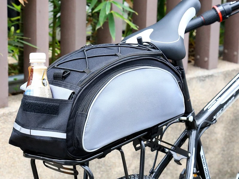 Enkele Fietstas Achter - 13 Liter - Grijs/Zwart - Elektrische Fiets