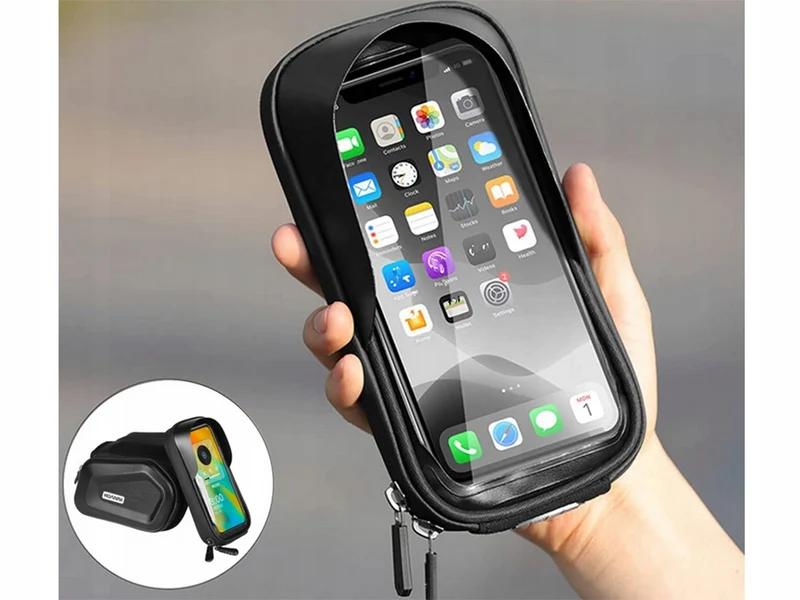 Stuurtas met Telefoonhouder 1,5 Liter Fietstas Zwart