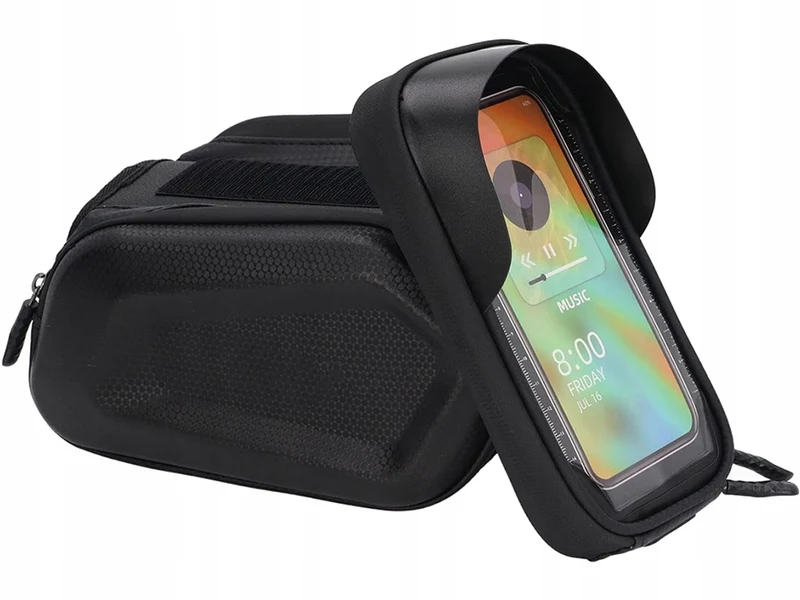 Stuurtas met Telefoonhouder 1,5 Liter Fietstas Zwart