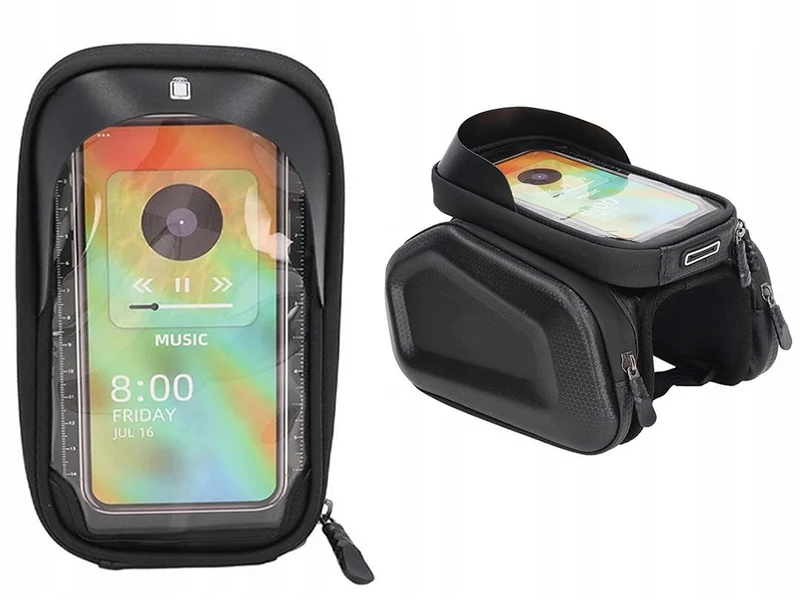 Stuurtas met Telefoonhouder 1,5 Liter Fietstas Zwart