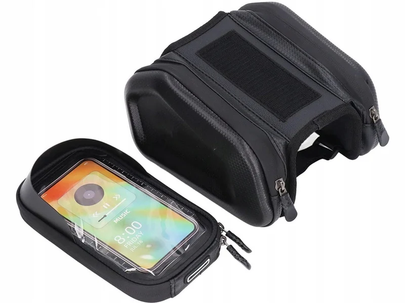 Stuurtas met Telefoonhouder 1,5 Liter Fietstas Zwart