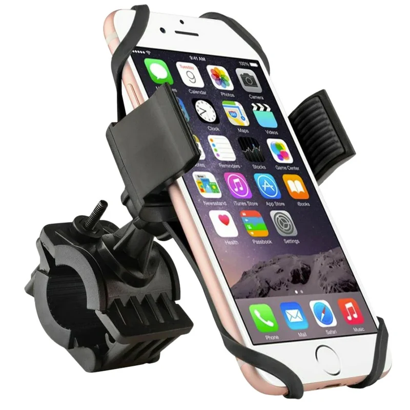 Telefoonhouder Fiets Zwart 360 Graden Verstelbaar GSM Houder Universeel