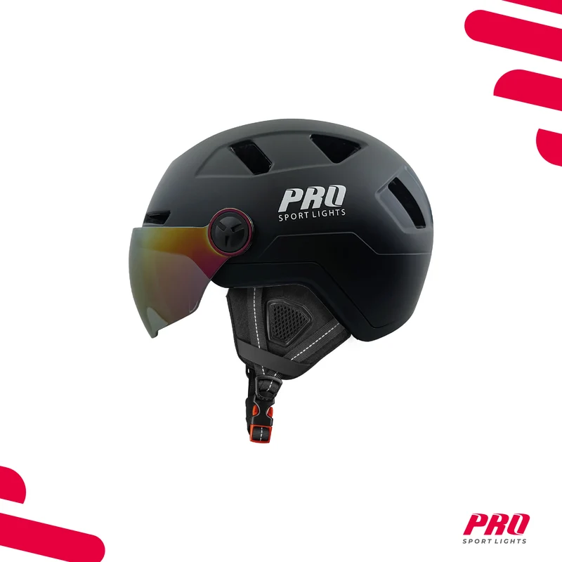 Pro Sport Lights Ice Helm Zwart NTA 8776 – 2 Vizieren & Oorwarmers