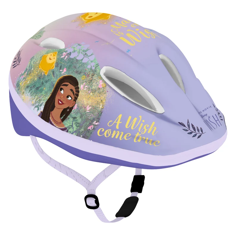 Fietshelm Meisjes Kinderen Disney Wish Kinderhelm Paars 52-56 cm