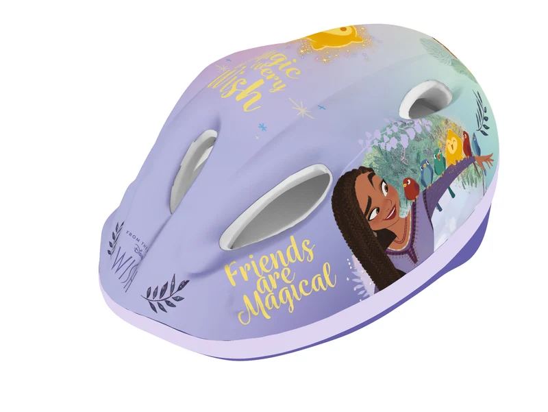 Fietshelm Meisjes Kinderen Disney Wish Kinderhelm Paars 52-56 cm