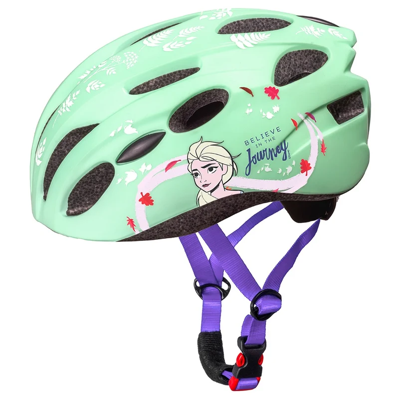 Kinderhelm Fiets Meisjes Frozen 2 Mint/Paars 52-56 cm Fietshelm Kinderen